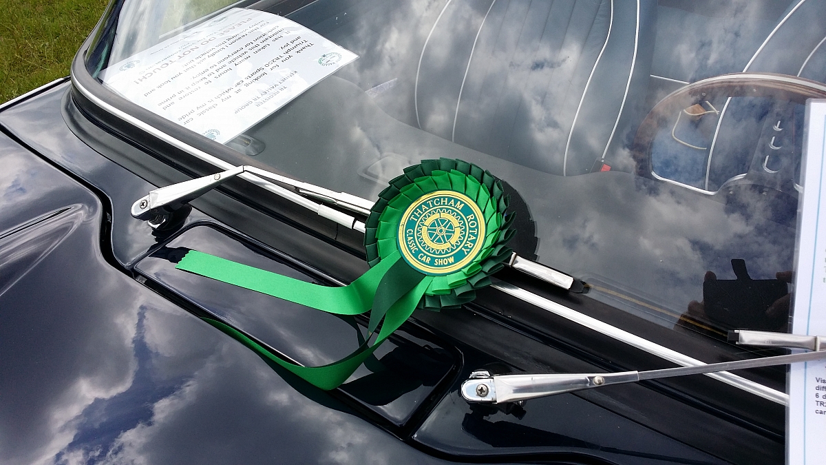 Prize won despite low turnout due to weather at Thatcham Rotary Classic car show & fun day