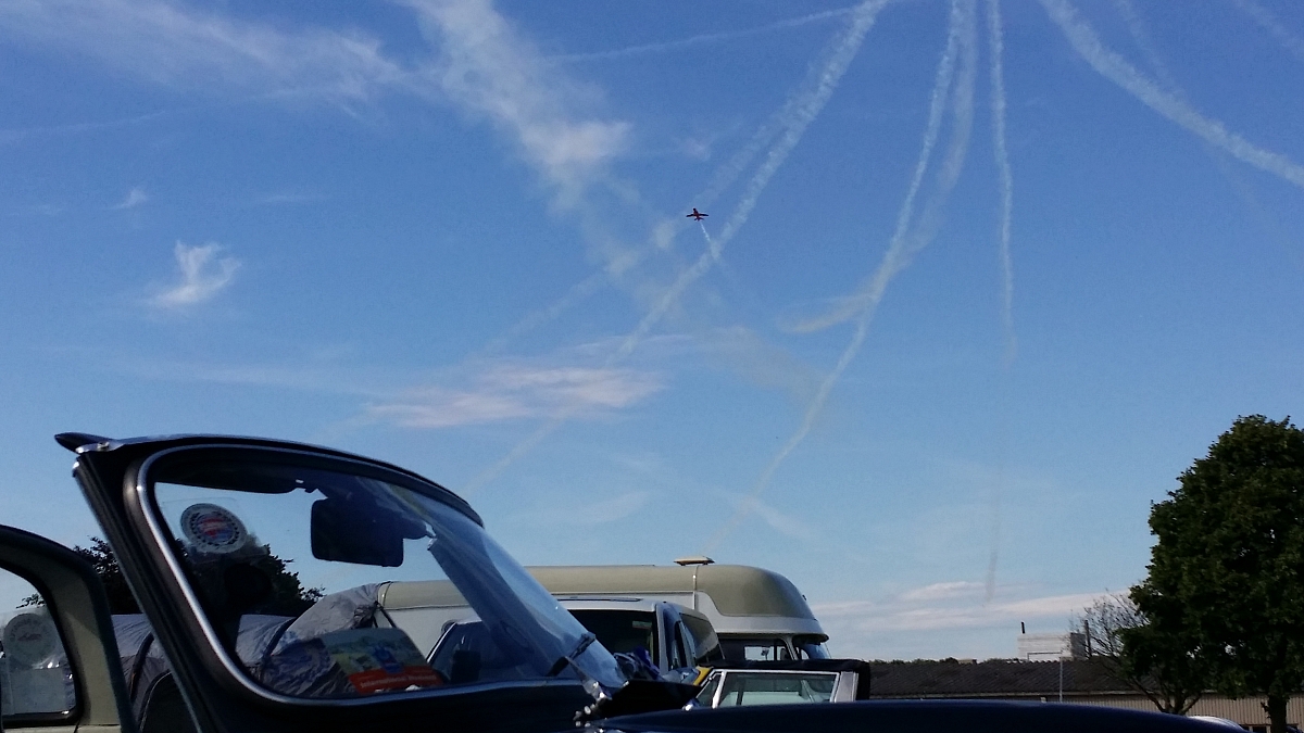 Kennet Valley TR Group enjoy TR Register International Weekend & a prize winning TR, even the Red Arrows joined in!