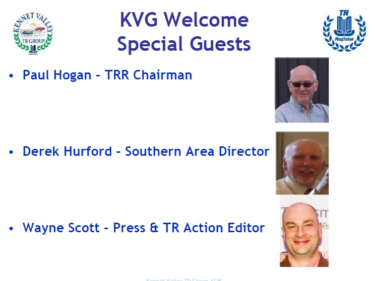 Kennet Valley TR Group welcomes Special Guests to their August Club Night