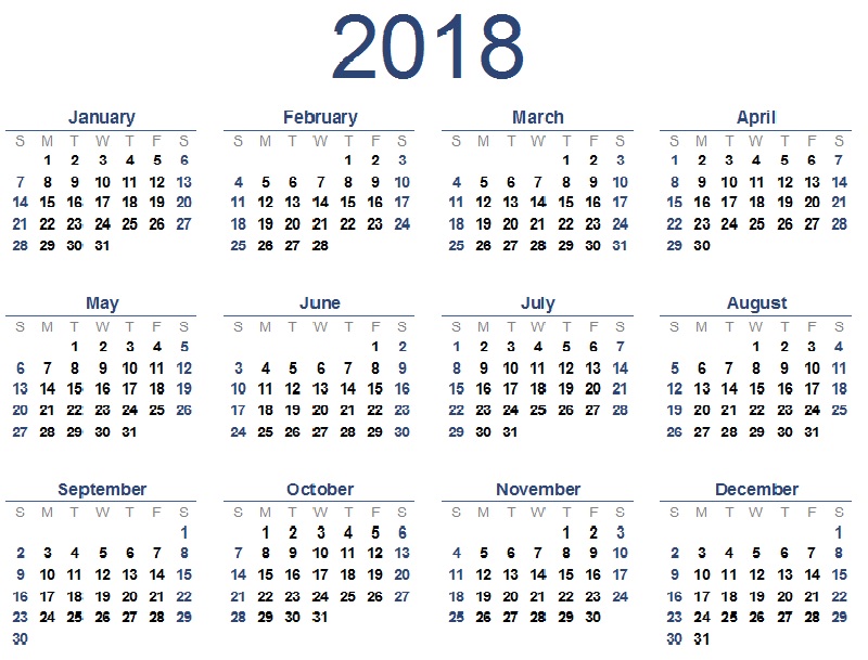 Kennet Valley TR Group 2018 Calendar