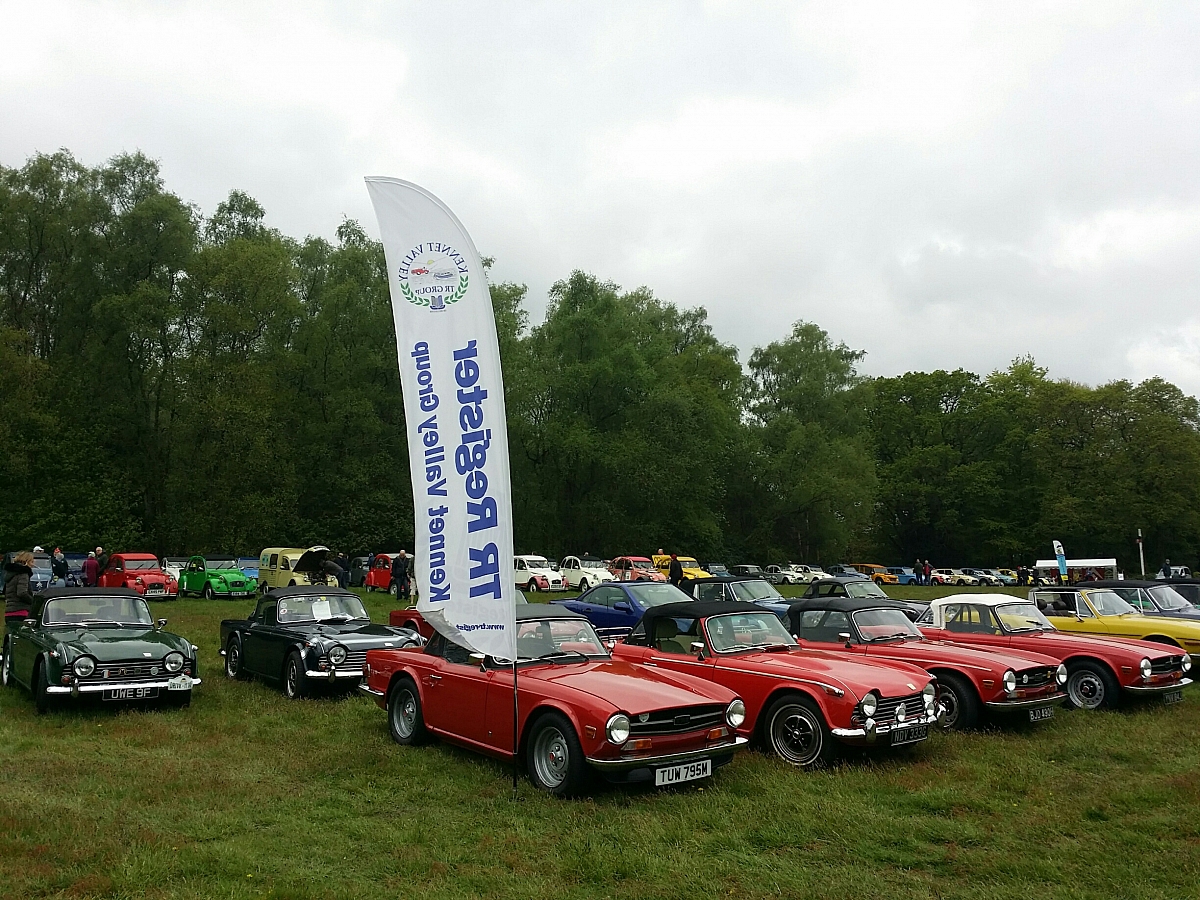 Kennet Valley TR Group part to the 130+ TR's & Triumphs at Hollycombe Park Drive it Day event