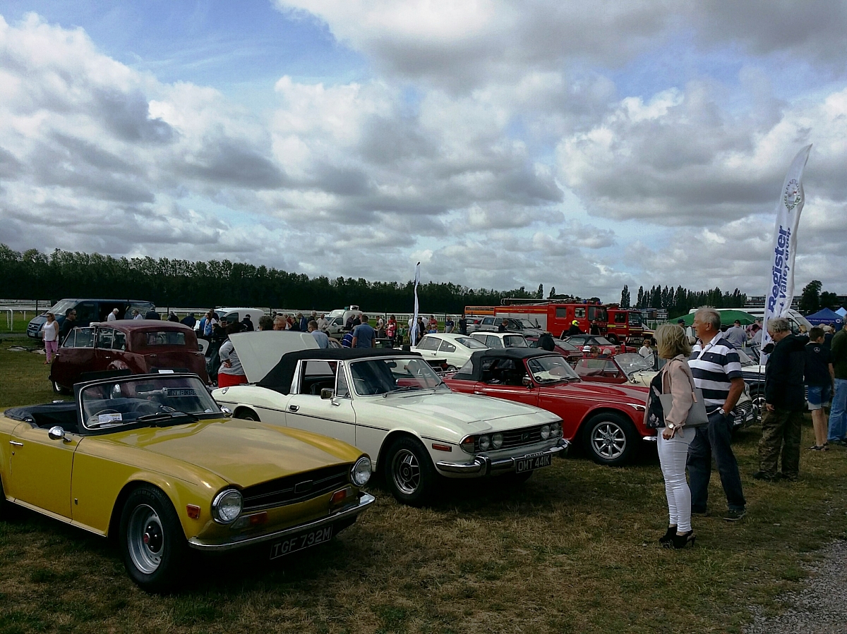 Kennet Valley TR Group put a good TR display at Newbury Bloodwise Classic