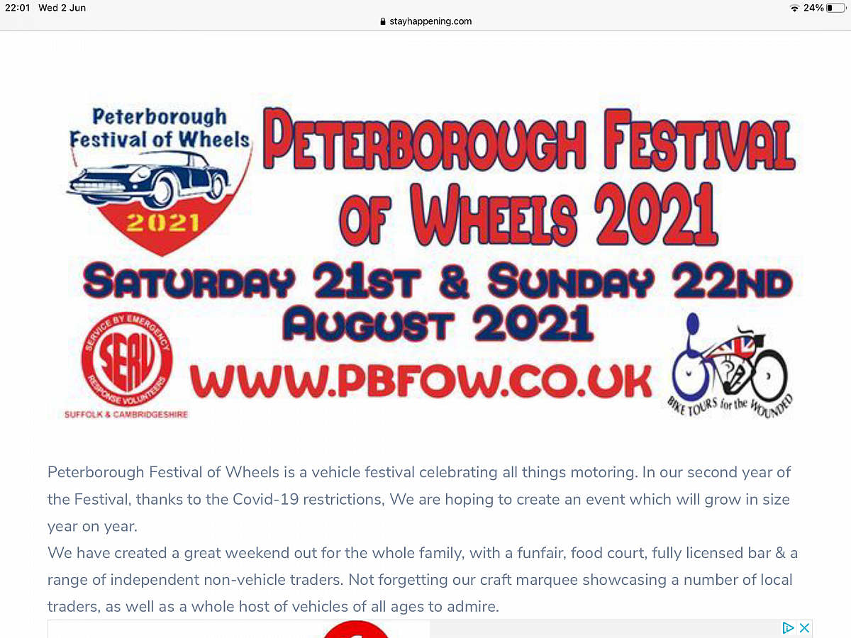 Camb Followers will be at the Festival of Wheels, Peterborough 